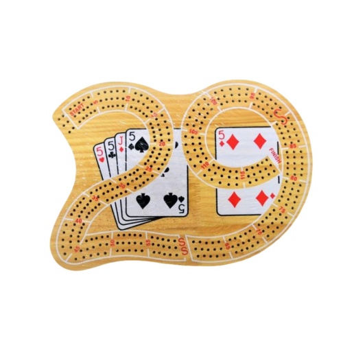 LARGE 29 WOODEN CRIBBAGE BOARD