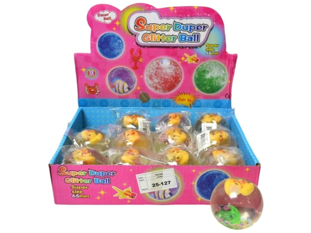 SUPER DUPER GLITTER LIGHT UP WATER BALL 65mm