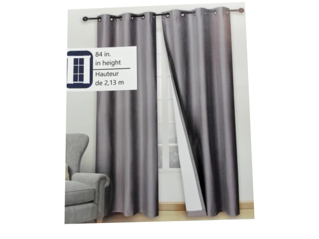 Curtain Ultimate blackout with metal grommets 54x84 inch 1.37x2.13m - charcoal