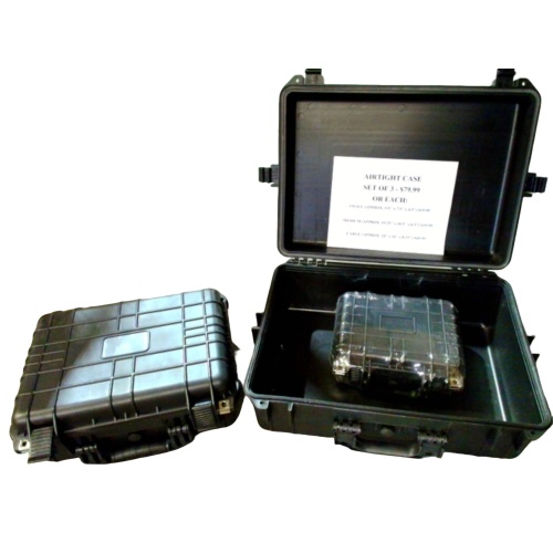 Airtight Case Set Of 3 Black Plastic (or $19.99, $29.99, $49.99)