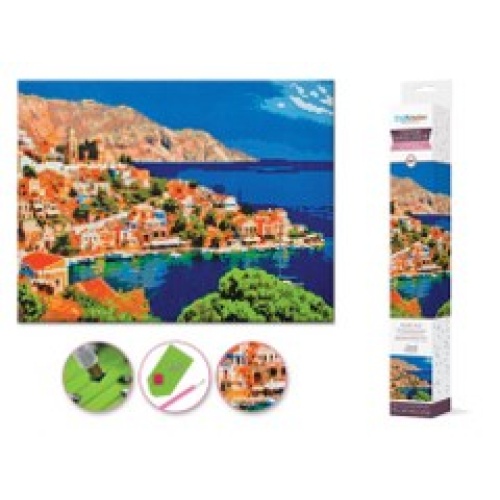 Craft Medley Kit: Diamond Painting Coastline Art 15.8x19.7