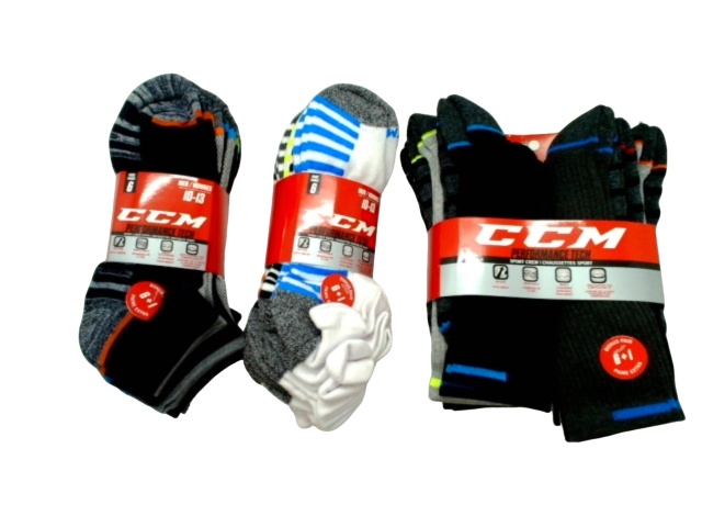 Socks Men\'s CCM 7pk. Assorted (ENDCAP)(Or 2/$17.99)