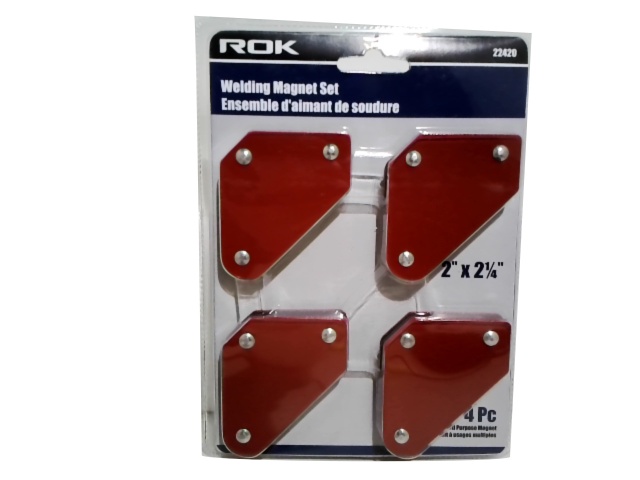 Welding magnet set 4 pack - holds work at 45 90 and 135 degrees - 2x2.25 inch