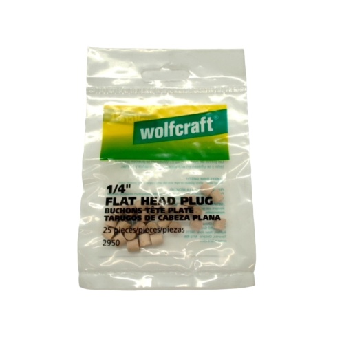 Flat Head Plug 1/4 25pk. Wolfcraft