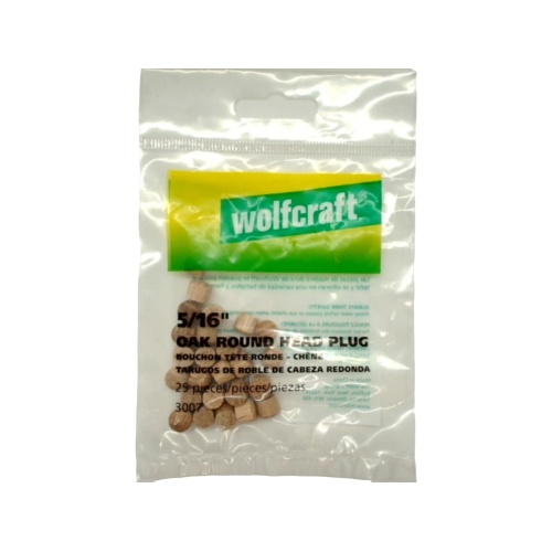 Round Head Plug 5/16 25pk. Wolfcraft
