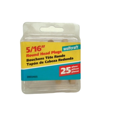 Round Head Plug 5/16 25pk. Wolfcraft