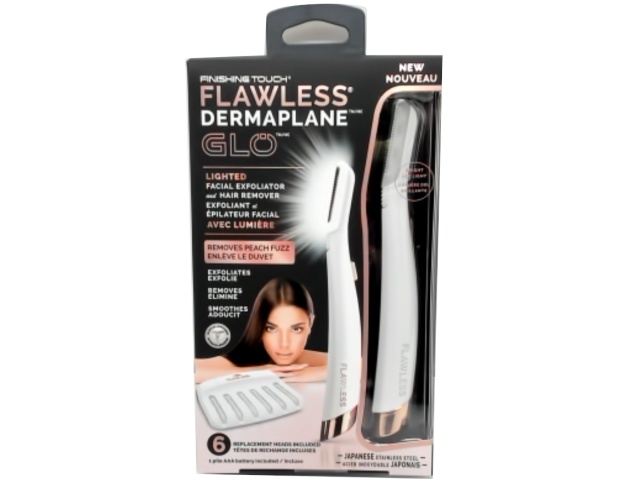 Flawless Dermaplace Glo Lighted Facial Exfoliator & Hair Remover(endcap)