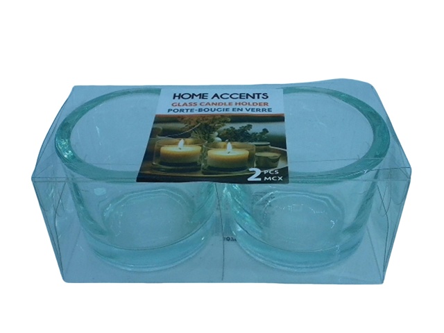 Candle holder 2 pc set 2x2.3 inch