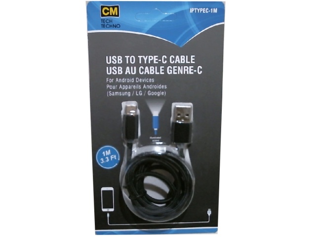 Cable Type-C® to usb 1m 3.3 feet for android devices