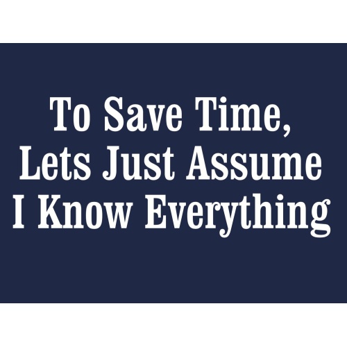 T-Shirt with print - Assume I Know - M