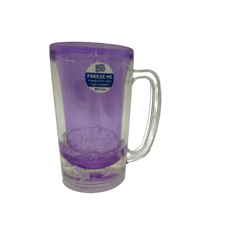 Beer Mug 17.5oz. Plastic w/Freeze Gel Cool Gear