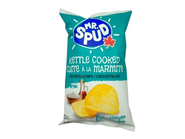 Mr. Spud Kettle Cooked Chips Salt & Vinegar 130g.