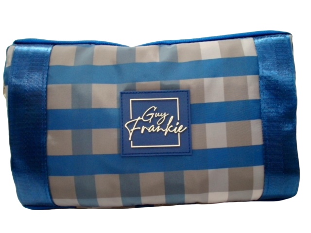 Tote Bag Guy Frankie Blue Plaid Design