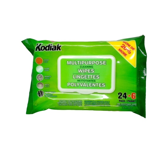 Multipurpose Cleaning Wipes 30pk. Kodiak (or $9.99/Case Of 24)