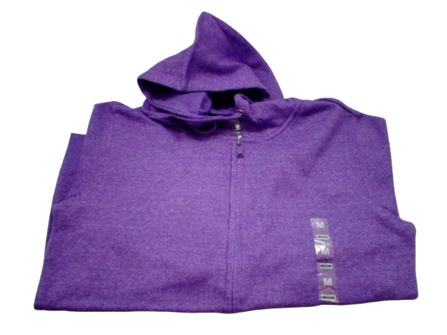 Zipper Hoody Medium Purple Women\'s Cotton/fleece Canadian Collection