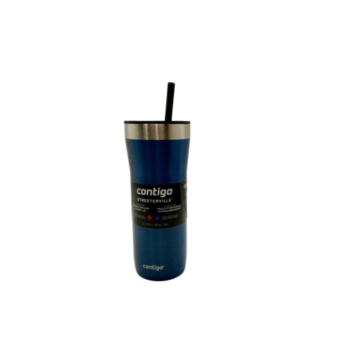 Stainless Steel Tumbler w/Straw 32oz. Blue Corn Contigo Streeterville