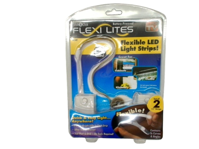Flexible LED Light Strips Set Of 2 12 Strips Flexi Lites Stick N Click\