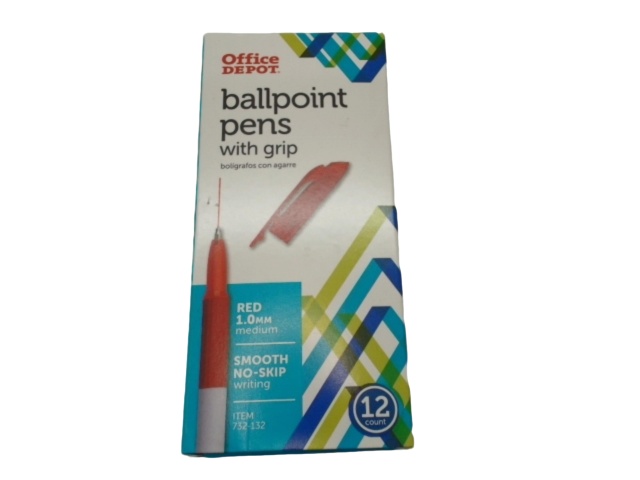 Ballpoint Pens 12pk. Red Office Depot