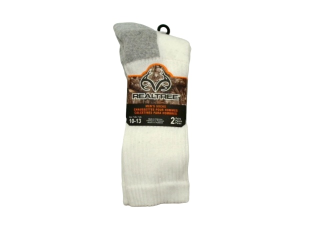 Socks Men\'s Realtree 2pk. White Size 10-13 (or 3/$10.00)
