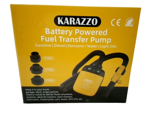 Battery Powered Fuel Transfer Pump Karazzo