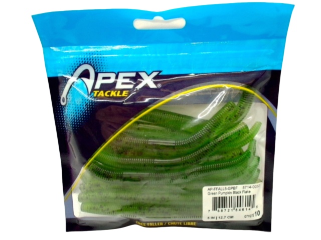 Free Faller Lure Green Pumpkin Black Flake Apex Tackle