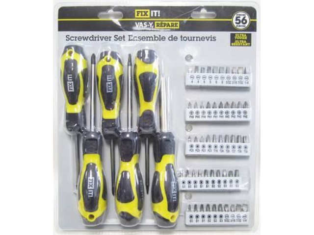Screwdriver set 56 piece FixIt!