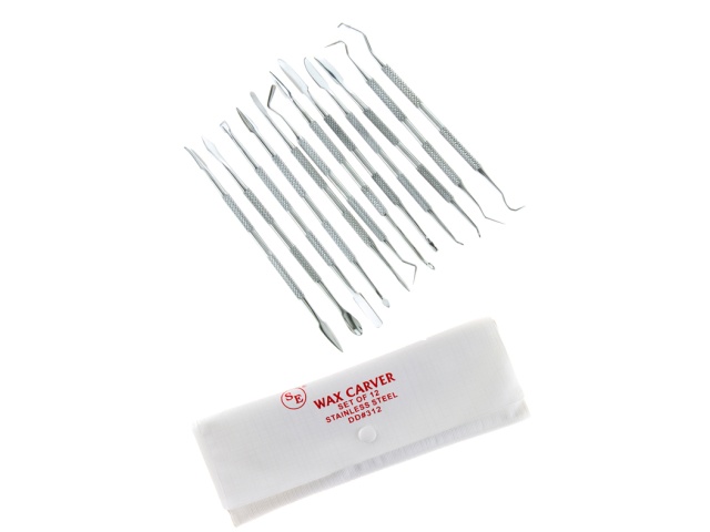 Wax Carver 12pc. Set Stainless Steel In Pouch Or B/U 1.49 each
