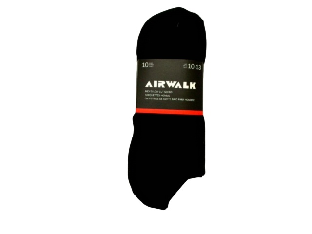 Socks Men\'s Low Cut 10pk. Black Airwalk Size 10-13