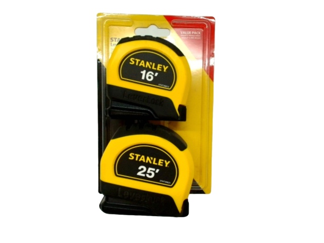 Tape Measures 2pk. 16\' & 25\' Stanley Leverlock