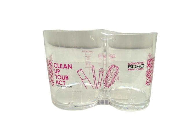Cosmetic Brush Organizing Cups Clear Plastic