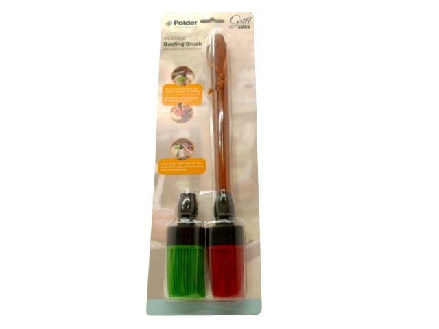 Basting Brush Silicone W/ Extra Head Polder Grill Guru