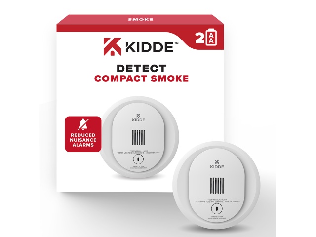 Compact Smoke Alarm 2xaa Battery Operated