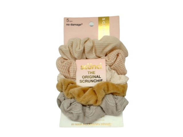 Hair Scrunchies 5pk. No Damage Scunci