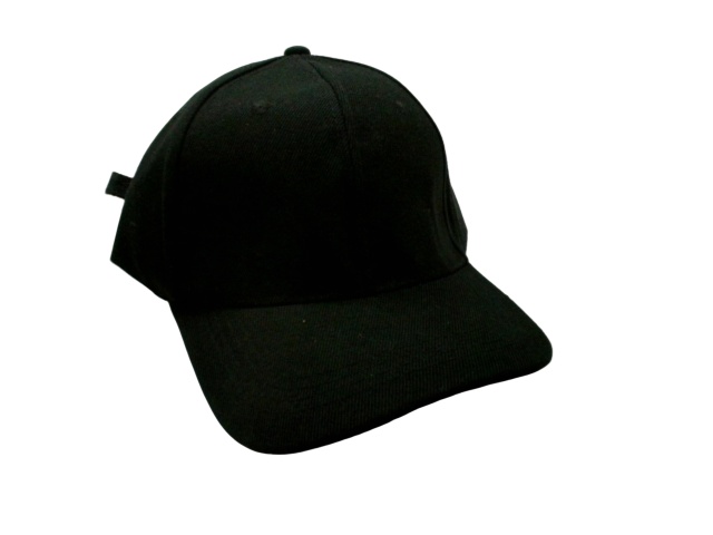 Ballcap Plain Black Adjustable