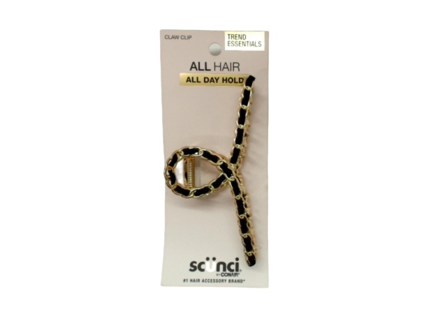 Claw Clip Faux Leather & Chain Scunci