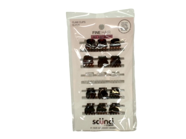 Mini Claw Clips 15pk. Fine Hair Scunci
