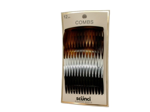 Plastic Side Combs 12pk. Scunci