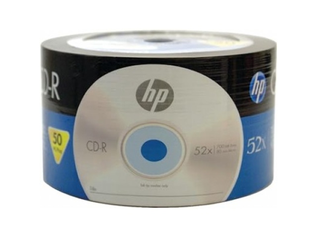 Blank Disk 50pk 52X CD-R, OPP HP