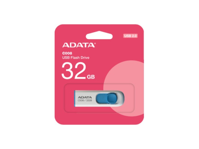 Flash Drive 32GB C008 USB 2.0 Retractable Capless ADATA