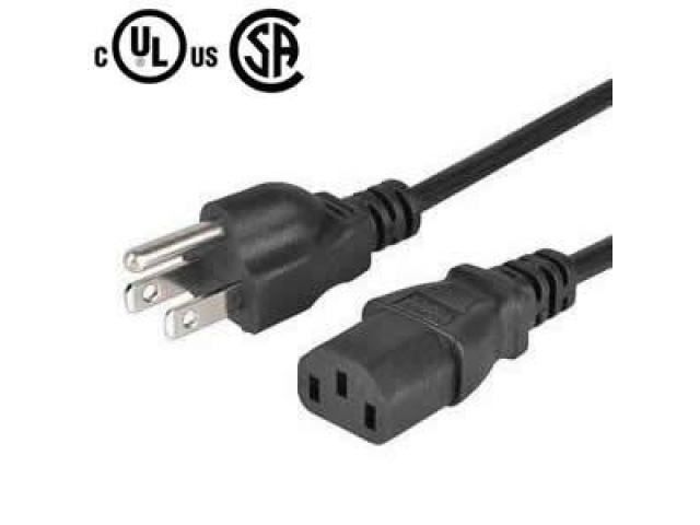 Cable - Power Cable 6 Foot Standard PC/Monitor replacement (Used)