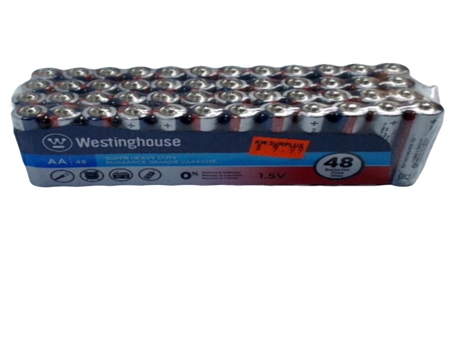 AA 48pk Batteries SHD WESTINGHOUSE