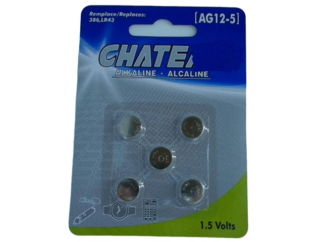 button cell Battery 5 pack #386, LR43