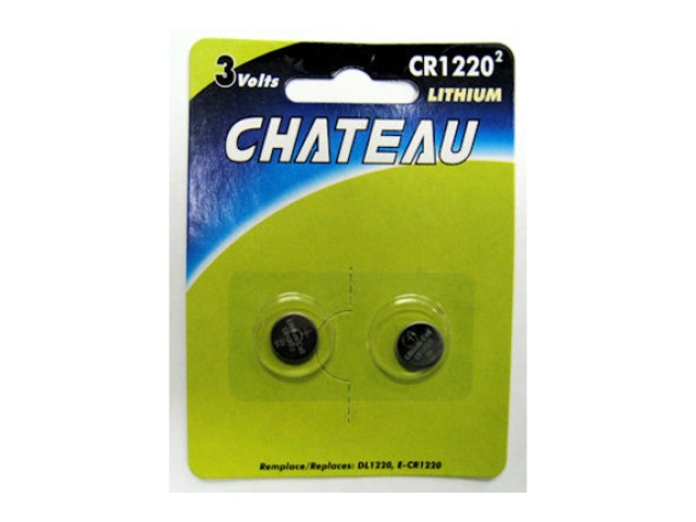 button cell Battery CR1220 2 pack lithium 3 volt