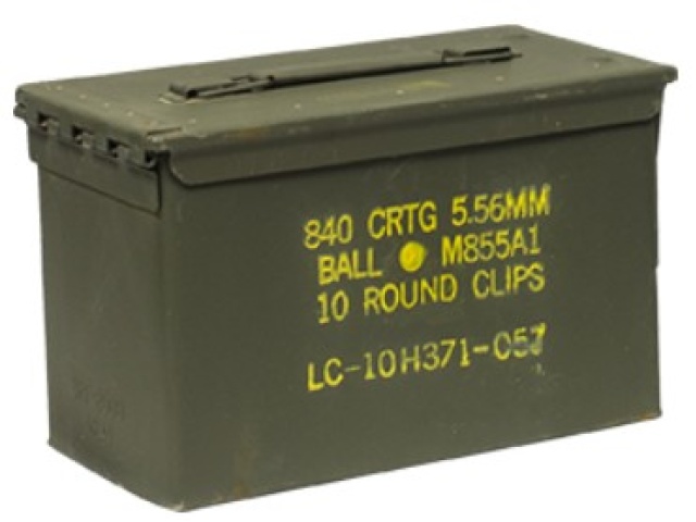 Ammo storage container 50 cal 10.75x5.75x6.75 inch 27.5x14.5x17cm (SPECIAL PRICE)