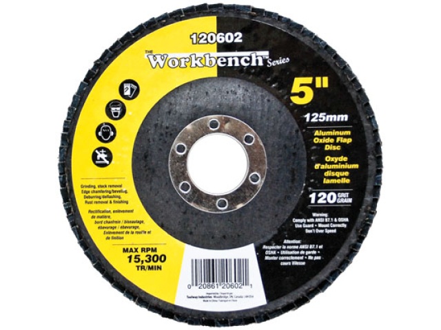 Flap disc 120grit 5 in alum oxide