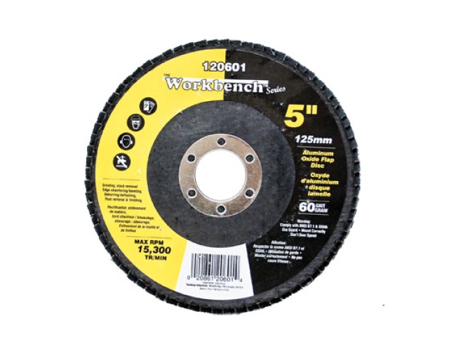 Flap disc 60grit 5 in alum oxide