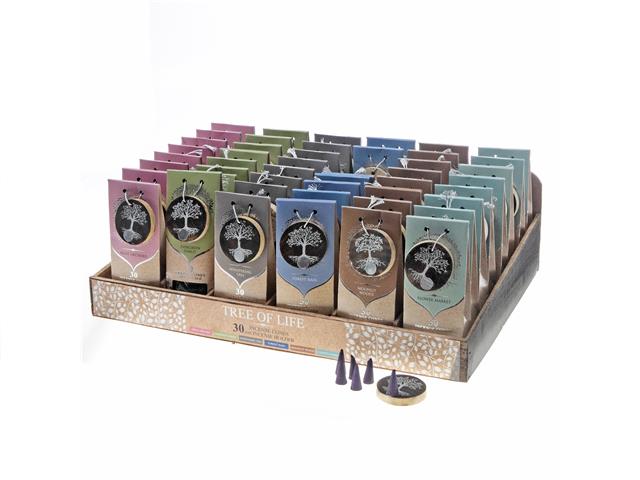 Tree Of Life 30 Incense Cone & Holder Set