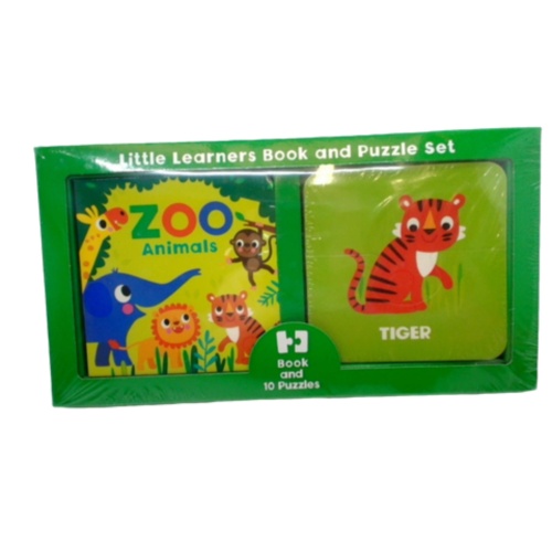 Little Learners Book & Puzzle Set Zoo Animals