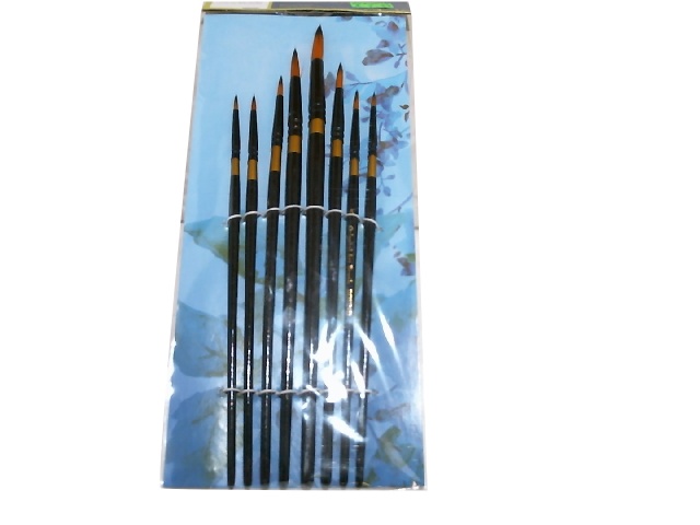 Artist Brush Round Set Set Oriental Art Inspired 8 pc.