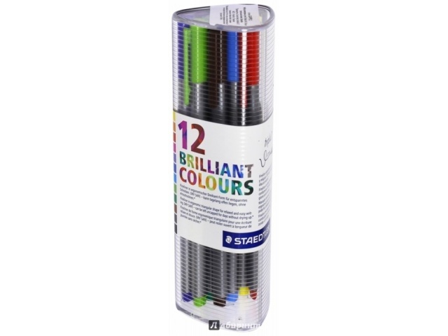 Markers Fineliner 12pk 0.3mm Triplus Asst\'d Color Staedtler
